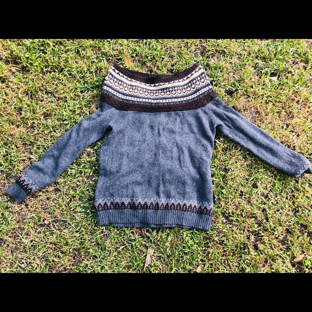 Grey striped sweater